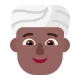 person wearing turban: medium-dark skin tone Flat