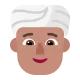 person wearing turban: medium skin tone Flat