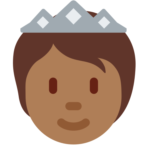 Person With Crown Medium Dark Skin Tone Discord Emoji
