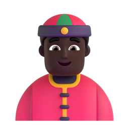 Person With Skullcap Dark Skin Tone 3D