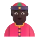Person With Skullcap Dark Skin Tone Color