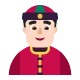 Person With Skullcap Light Skin Tone Flat
