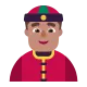 Person With Skullcap Medium Skin Tone Flat