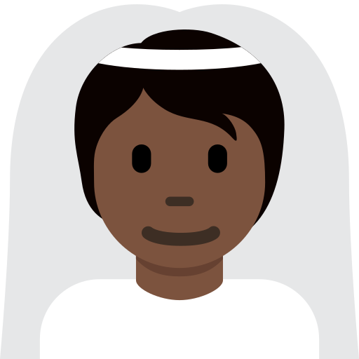 Person With Veil Dark Skin Tone