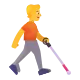 Person With White Cane Facing Right Color