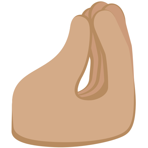 Pinched Fingers Medium Skin Tone