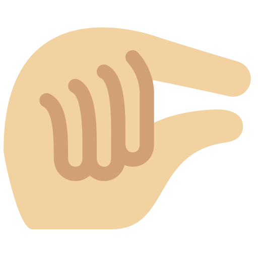 Pinching Hand Medium Light Skin Tone