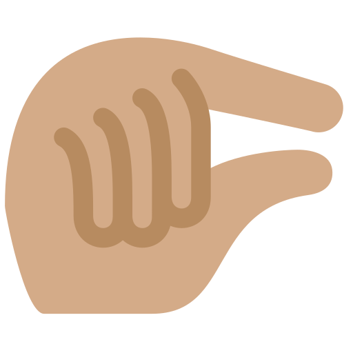 Pinching Hand Medium Skin Tone