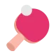 Table Tennis Paddle and Ball Flat