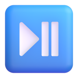 Black Right-Pointing Triangle with Double Vertical Bar 3D