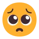 Face with Pleading Eyes Flat