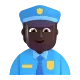 police officer: dark skin tone Color