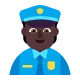 police officer: dark skin tone Flat