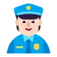police officer: medium-light skin tone Flat