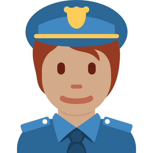 police officer: medium skin tone