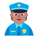 police officer: medium skin tone Flat