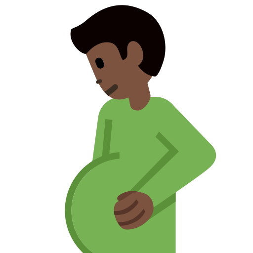 Pregnant Man Dark Skin Tone