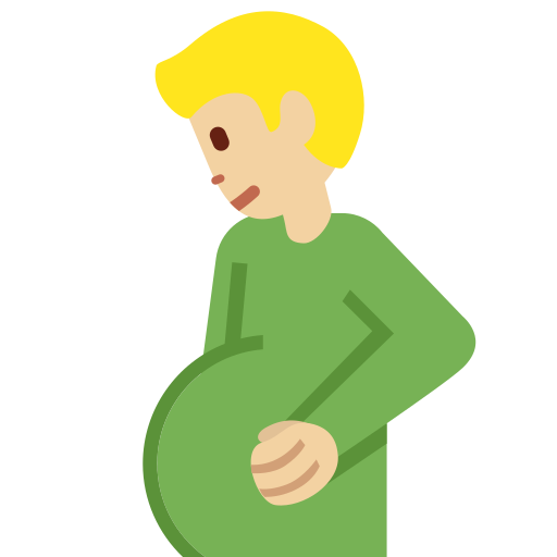 Pregnant Man Medium Light Skin Tone