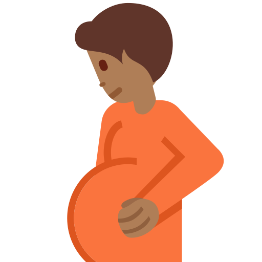 Pregnant Person Medium Dark Skin Tone