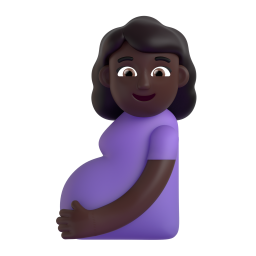 pregnant woman: dark skin tone 3D