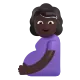 pregnant woman: dark skin tone Color