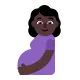 pregnant woman: dark skin tone Flat