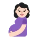 pregnant woman: light skin tone Flat