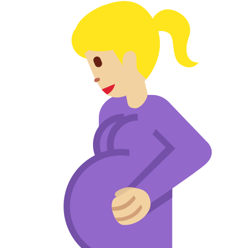 pregnant woman: medium-light skin tone