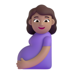 pregnant woman: medium skin tone 3D