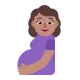 pregnant woman: medium skin tone Flat