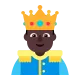 prince: dark skin tone Flat