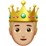prince: medium-light skin tone Apple Emoji