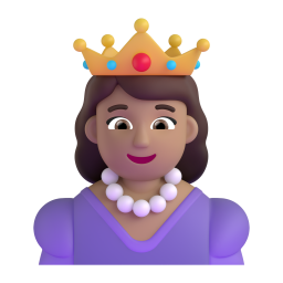 princess: medium skin tone 3D