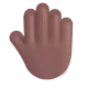 raised back of hand: medium-dark skin tone Color
