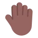 raised back of hand: medium-dark skin tone Flat