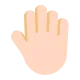 raised back of hand: medium-light skin tone Flat