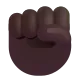 raised fist: dark skin tone Color
