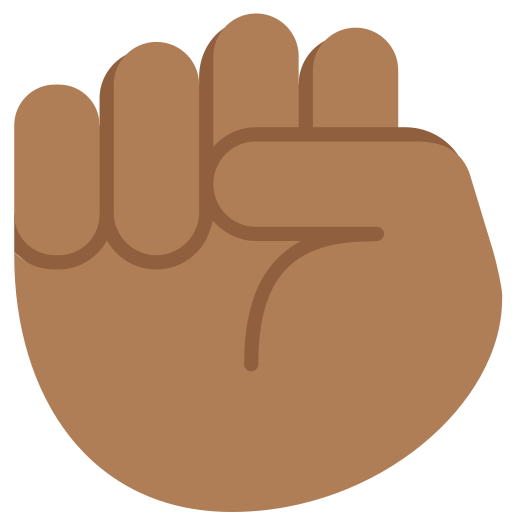 raised fist: medium-dark skin tone