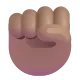 raised fist: medium skin tone Color