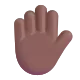 raised hand: medium-dark skin tone Color