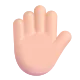 raised hand: medium-light skin tone Color