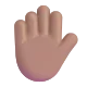 raised hand: medium skin tone Color