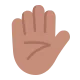 raised hand: medium skin tone Flat