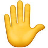 Raised Hand Apple Emoji