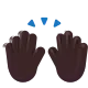 raising hands: dark skin tone Color