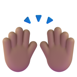 raising hands: medium skin tone 3D