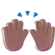 raising hands: medium skin tone Color
