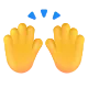 Person Raising Both Hands in Celebration Color
