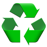 Black Universal Recycling Symbol