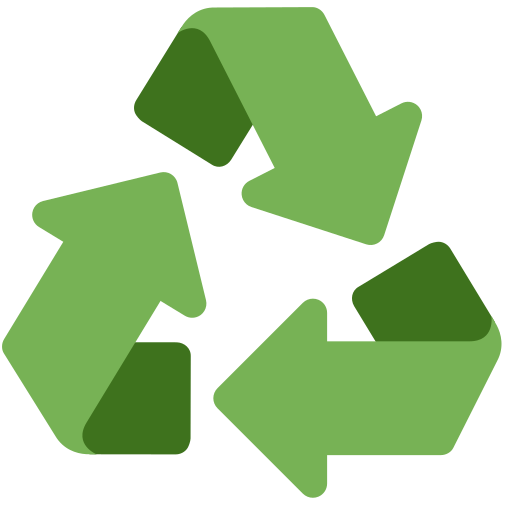 Black Universal Recycling Symbol